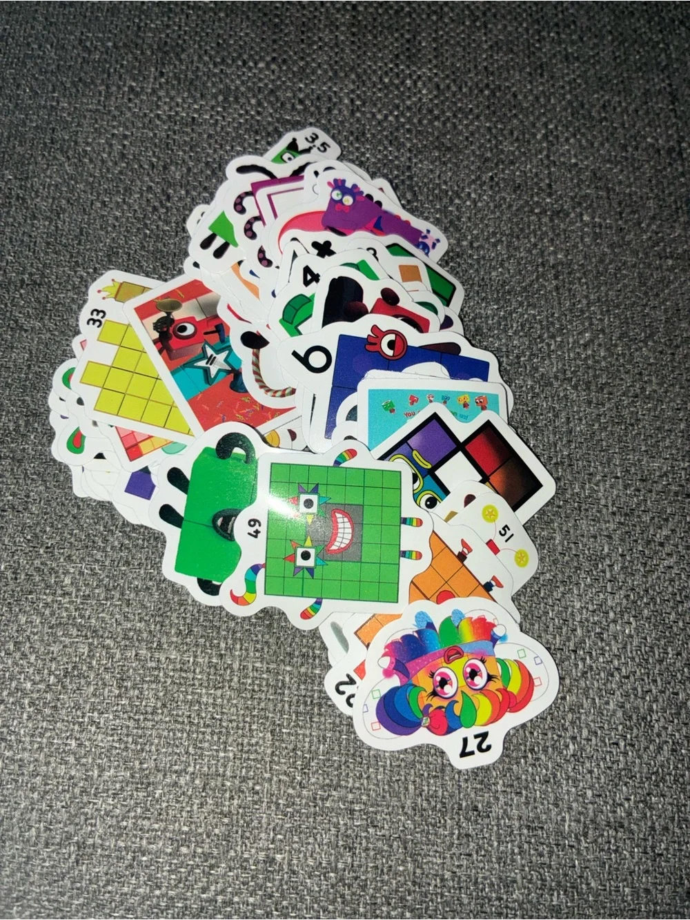 52 Pieces of Colorful Kids Sticker Bundle - Green, Rainbow & Multi-Color Set